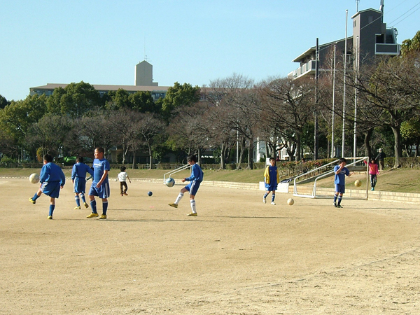 サッカー少年の姿