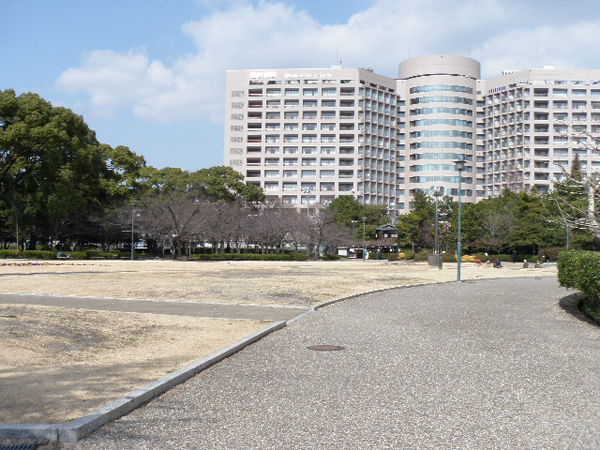 名古屋大学病院を望む遠景