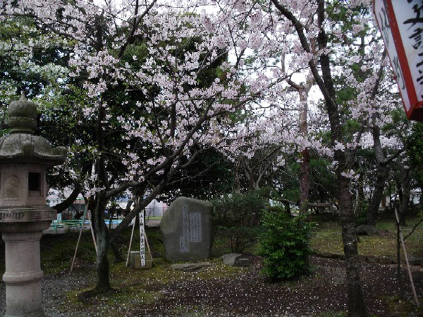 芭蕉の俳句が刻まれている石碑