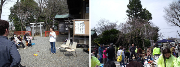 「東北を救おう」チャリティーバザーの様子