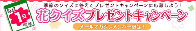 メルマガ会員限定！花クイズプレゼントキャンペーン